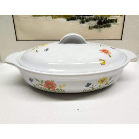 Country Flowers by Andrea Oval Lidded Casserole Wildflower Floral - Picture 11 of 11